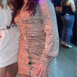 Brown and tan animal print dress - worn once